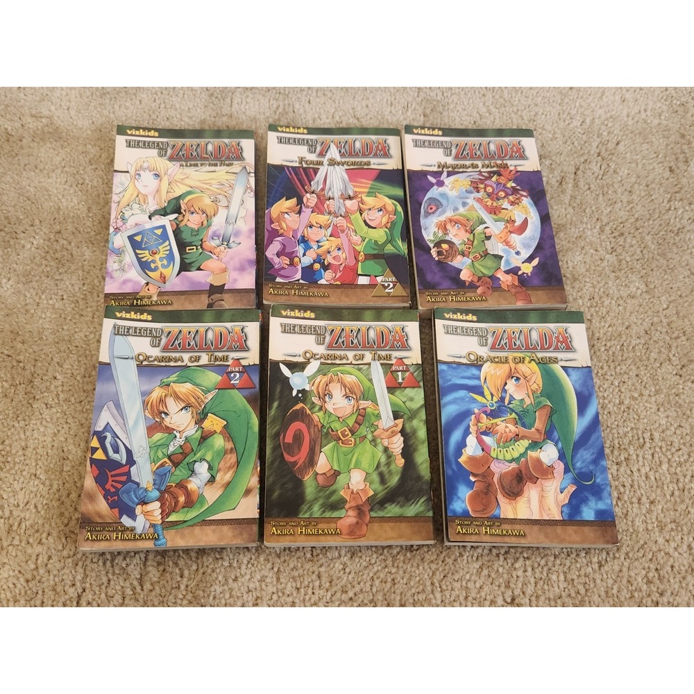 Set Of 6 Paperback Volumes Of The Legend of Zelda Manga Series